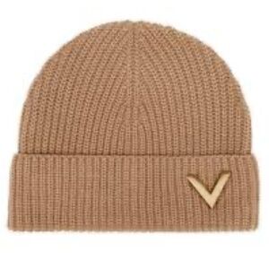 Valentino Ribbed-knit embellished cashmere beanie